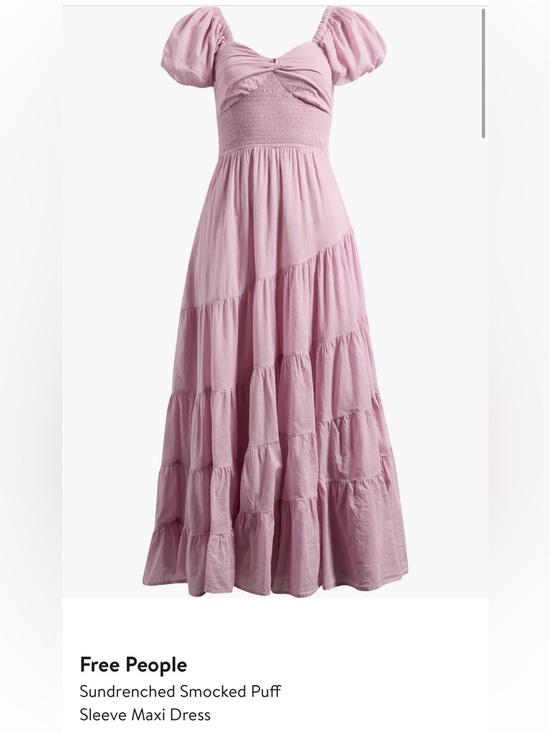 Free People Dresses & Skirts - Free People Pink Tiered Smocked Maxi Dress